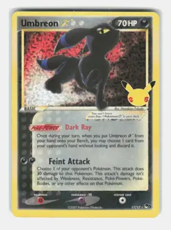 Pokemon Card - Umbreon Gold Star from Celebrations 25th Anniversary 17/17 - Image 1