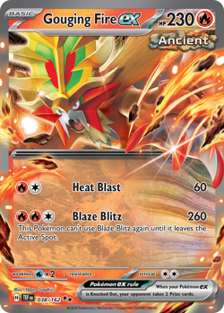 Gouging Fire ex 38/162 Double Rare | Temporal Forces | Pokemon Card - Image 1