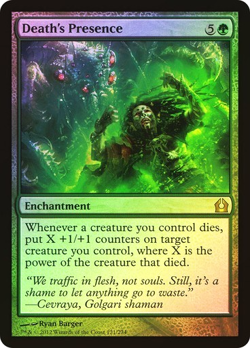 MTG - Death's Presence - Foil - Return to Ravnica - Magic the Gathering - Image 1
