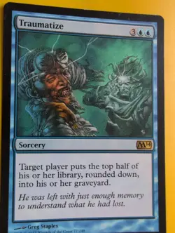 Traumatize. Sorcery MTG Card. Core Set 2014. M14 - Image 2