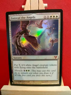 Entreat the Angels FOIL - The List - Avacyn Restored - Mythic - NM - MTG - Image 1