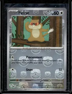 Patrat Master Ball Pattern 072/086 White Flare Reverse Holo Pokemon Card NM - Image 1