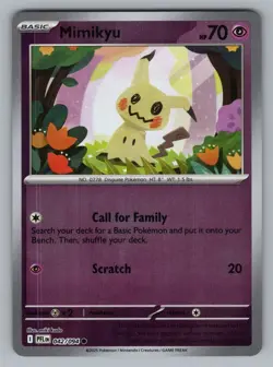 MIMIKYU 042/094 C PHANTASMAL FLAMES POKEMON REVERSE HOLO NM PFL 2025 - Image 1