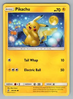 PIKACHU 56/236 C UNIFIED MINDS POKEMON LP UNM 2019. , - Image 1