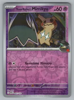 TEAM ROCKET'S MIMIKYU 087/182 UC DESTINED RIVALS POKEMON REVERSE HOLO NM DRI - Image 1
