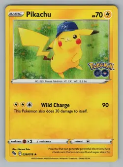 PIKACHU 028 R POKEMON HOLO NM PGO NARUMI SATOU_ - Image 1