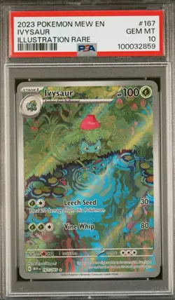 2023 POKEMON MEW EN ILLUSTRATION RARE 167/165 PSA 10 IVYSAUR - Image 1