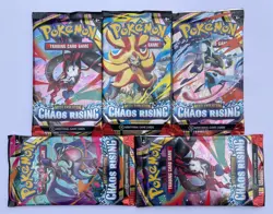 Pokemon TCG Chaos Rising Booster Packs 5x Single Pack Lot English New Sealed - Image 1