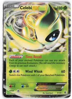 Celebi EX 9/149 Holo EX Rare Boundaries Crossed Pokemon MP - Image 1