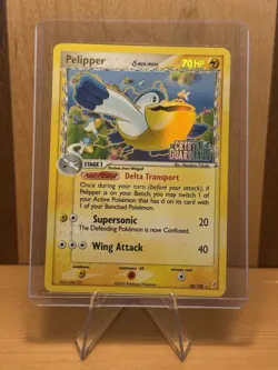 Pokemon -Pelipper (Delta Species) 26/100 Crystal Guardians Reverse Holo STAMPED! - Image 2