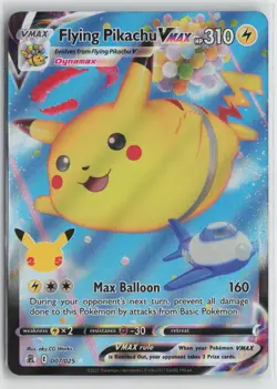 Flying Pikachu VMAX 007/025 Holo Rare VMAX Celebrations Pokemon NM - Image 1