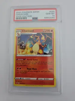 Pokemon Charizard SWSH Vivid Voltage Holo - 025/185 PSA 10 GEM MINT - Image 1