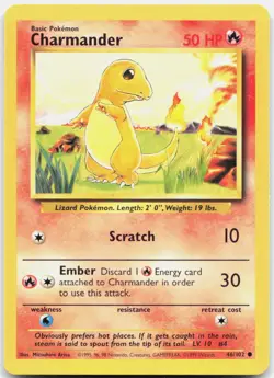 Pokemon TCG Charmander Base Set Common 046/102 - Image 1
