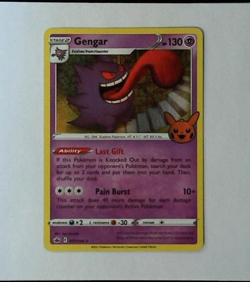 Pokemon Tcg Gengar Holo Rare Trick or trade 2022 stamped NM Condition - Image 2