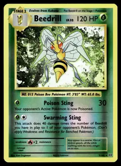 BEEDRILL - 7/108 Rare Evolutions Pokemon Reverse Holo NM - Image 1