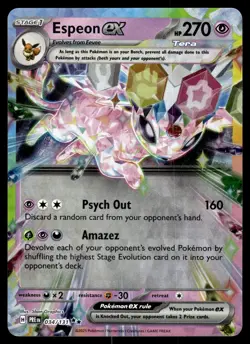 ESPEON EX - 034/131 Holo Double Rare Prismatic Evolutions Pokemon NM - Image 1