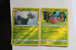 Cherubi 10/156 Rev Reverse Holo SM Ultra Prism Pokemon Roserade 5/156 - Image 1
