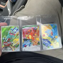 Pokemon TCG First Partner Illustration Collection Set of 3 Kanto Region Starters - Image 1