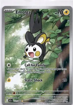 EMOLGA 112/086 HOLO ILLUSTRATION RARE BLACK BOLT POKEMON NEAR MINT - Image 1