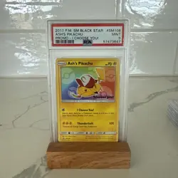 Ash's Pikachu SM108 PSA 9 POKEMON I CHOOSE YOU PIKACHU BLACK STAR PROMO - Image 1