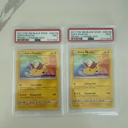 Ash's Pikachu SM108 PSA 9 POKEMON I CHOOSE YOU PIKACHU BLACK STAR PROMO - Image 3