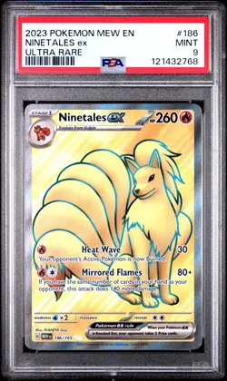 Pokemon Ninetales ex MEW Scarlet & Violet 151 186/165 Ultra Rare Full Art PSA 9 - Image 1
