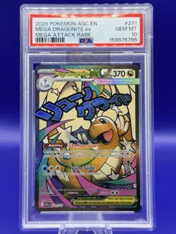 2026 POKEMON ASC EN-ASCENDED HEROES MEGA ATTACK RARE MEGA DRAGONITE EX PSA 10 - Image 1