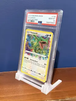 2020 Pokemon Sword & Shield Vivid Voltage Rayquaza Amazing Rare #138 PSA 10 - Image 5