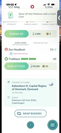 Pokemon Go Shiny Tauros ( Combat form ) ( Chicago Background) - Image 2
