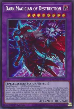 Yugioh! LP Dark Magician of Destruction - MZMU-EN011 - Secret Rare - 1st Edition - Image 1