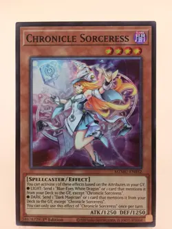 Yu-Gi-Oh! Chronicle Sorceress MZMU-EN032 Super Rare 1st Ed. - Image 1