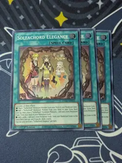 3x Solfachord Elegance (ANGU-EN022) - Super Rare (NM) - Yugioh Playset - Image 1