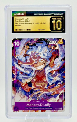 2024 One Piece Monkey D. Luffy P-041 Promo CGC 10 Pristine ENGLISH - Image 1