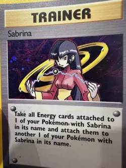 Sabrina Trainer Holo Gym Challenge WOTC Pokemon TCG Card 20/132 Excellent Cond - Image 2