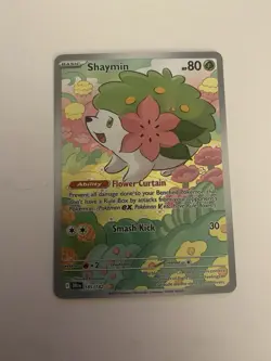 Pokemon TCG Shaymin Illustration Rare Card 185/182 Sv10: Destined Rivals - Image 1