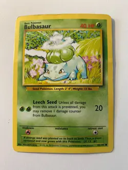 Bulbasaur 44/102 Base Set - Common - Pokemon Card TCG WOTC - Image 1