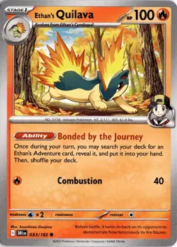 Ethan's Quilava 033/182 SV10: Destined Rivals Pokemon Card TCG - Image 1