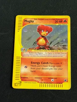 Pokemon Magby Holo Card Expedition Base Set 17/165 WOTC E Series Card TCG - Image 2