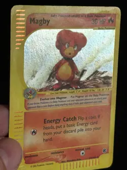Pokemon Magby Holo Card Expedition Base Set 17/165 WOTC E Series Card TCG - Image 3