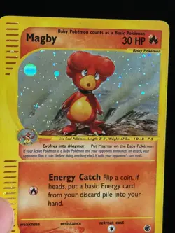 Pokemon Magby Holo Card Expedition Base Set 17/165 WOTC E Series Card TCG - Image 4
