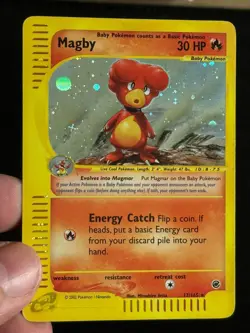 Pokemon Magby Holo Card Expedition Base Set 17/165 WOTC E Series Card TCG - Image 5