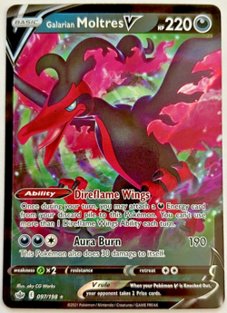 Galarian Moltres V 097/198 SWSH06: Chilling Reign Ultra Rare Pokemon Card | NM - Image 1