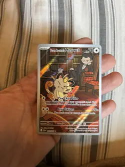 Pokemon TCG Team Rockets Meowth Card 203/182 Destined Rivals Set - Image 1