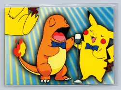 2000 Topps Pokemon TV Animation Pikachu Charmander #P06 - Image 1