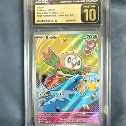 Pokemon TCG 2026 Black Star Promos Rowlet #043 EN Holo Promo CGC 10 Pristine - Image 1