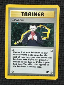 Giovanni Trainer Gym Challenge Holo Rare 18/132 Pokemon WOTC Vintage - Image 1