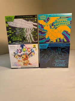 Pokemon TCG ETB Lot NEW SEALED: Phantasmal Flames, Ascended Heroes & More - Image 1