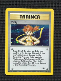 2000 Pokemon TCG - Misty Holo WOTC 18/132 - Gym Heroes -English - DAMAGED - Image 1