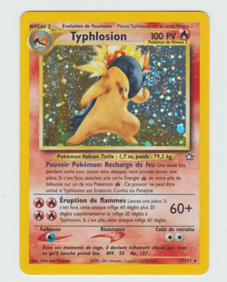 Pokemon French Typhlosion 17/111 Neo Genesis Holo Swirl - Image 1