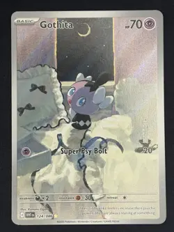 Gothita 124/086 IR Illustration Rare Full Art Holo Sv: White Flare Pokemon NM - Image 1